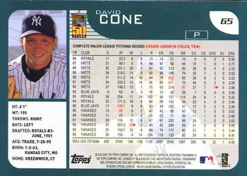 2001 Topps - Limited #65 David Cone  Back