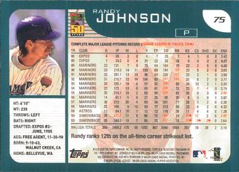 2001 Topps - Limited #75 Randy Johnson  Back