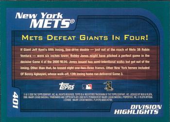 2001 Topps - Limited #401 New York Mets Back