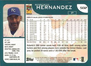 2001 Topps - Limited #502 Roberto Hernandez  Back