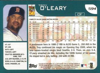 2001 Topps - Limited #594 Troy O'Leary  Back
