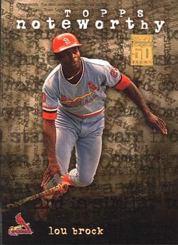 2001 Topps - Noteworthy #TN49 Lou Brock Front