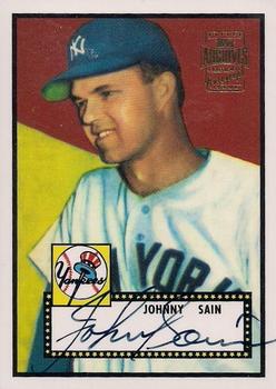 2001 Topps Archives - Autographs #TAA24 Johnny Sain Front