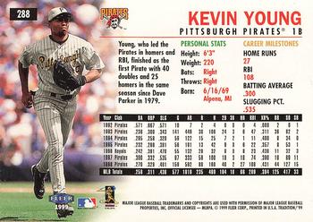 1999 Fleer Tradition #288 Kevin Young Back