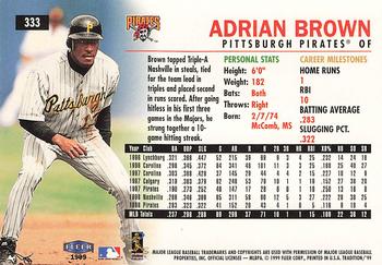 1999 Fleer Tradition #333 Adrian Brown Back