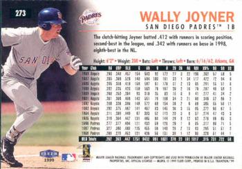 1999 Fleer Tradition #273 Wally Joyner Back