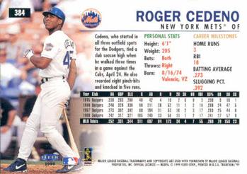 1999 Fleer Tradition #384 Roger Cedeno Back