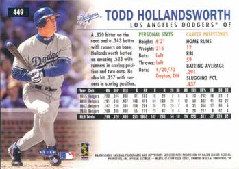 1999 Fleer Tradition #449 Todd Hollandsworth Back
