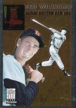 2001 Topps Chrome - Through the Years Reprints #9 Ted Williams Front