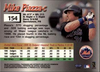 1999 Fleer Mystique #154 Mike Piazza Back