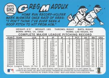 2001 Topps Gallery - Heritage #GH2 Greg Maddux  Back