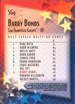 2001 Topps Gallery - Star Gallery #SG9 Barry Bonds  Back