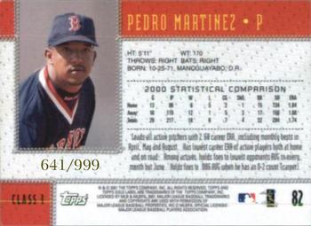 2001 Topps Gold Label - Class 1 Gold #82 Pedro Martinez  Back