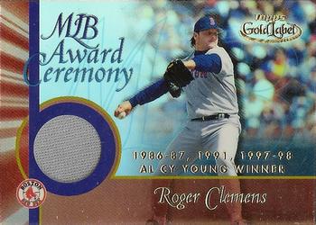 2001 Topps Gold Label - MLB Award Ceremony Relics #GLR-RC1 Roger Clemens Front