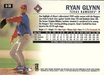 1999 Fleer Tradition Update #U-38 Ryan Glynn Back