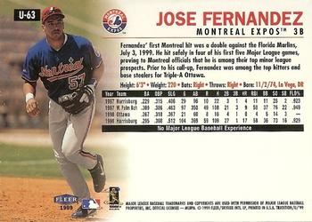 1999 Fleer Tradition Update #U-63 Jose Fernandez Back