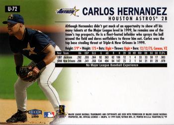 1999 Fleer Tradition Update #U-72 Carlos Hernandez Back