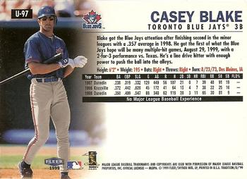 1999 Fleer Tradition Update #U-97 Casey Blake Back