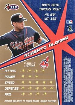 2001 Topps Stars - Gold #119 Roberto Alomar  Back