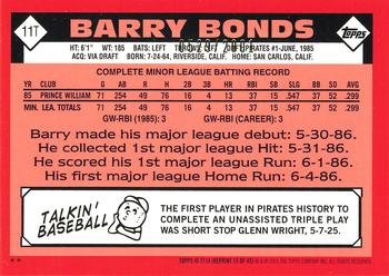 2001 Topps Traded & Rookies - Gold #T114 Barry Bonds Back