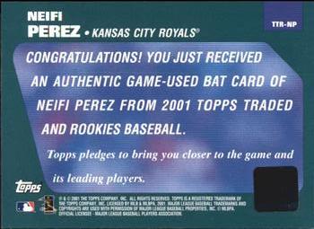 2001 Topps Traded & Rookies - Relics #TTR-NP Neifi Perez Back