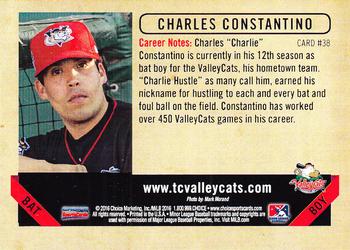 2016 Choice Tri-City ValleyCats #38 Charles Constantino Back