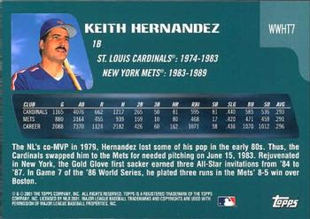 2001 Topps Traded & Rookies - Who Would Have Thought #WWHT7 Keith Hernandez Back
