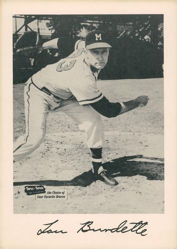 1953-57 Spic and Span Milwaukee Braves Photos 7x10 #NNO Lew Burdette Front