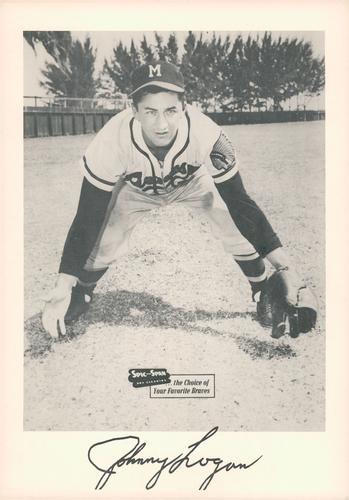 1953-57 Spic and Span Milwaukee Braves Photos 7x10 #NNO Johnny Logan Front