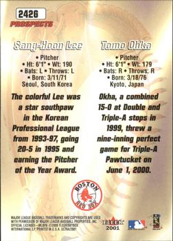 2001 Ultra - Gold Medallion #242G Sang-Hoon Lee / Tomo Ohka  Back