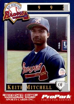 1992 Bleacher Bums Richmond Braves #10 Keith Mitchell Front