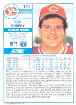 1989 Score #141 Rob Murphy Back