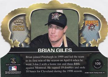 1999 Pacific Crown Royale #109 Brian Giles Back