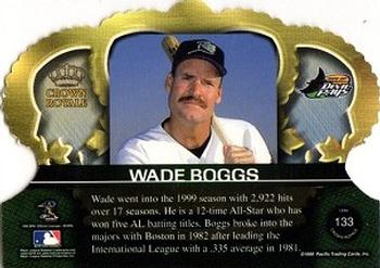 1999 Pacific Crown Royale #133 Wade Boggs Back