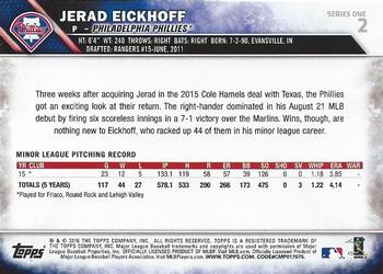 2016 Topps - All-Star Game #2 Jerad Eickhoff Back