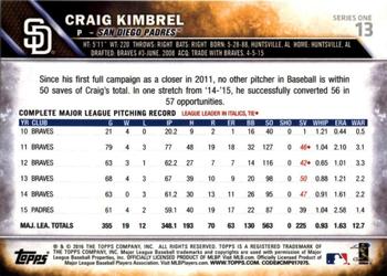 2016 Topps - All-Star Game #13 Craig Kimbrel Back