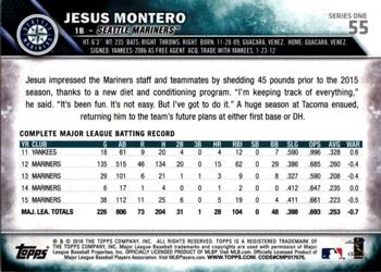 2016 Topps - All-Star Game #55 Jesus Montero Back