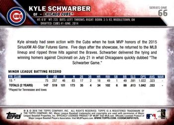 2016 Topps - All-Star Game #66 Kyle Schwarber Back