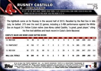 2016 Topps - All-Star Game #75 Rusney Castillo Back