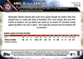 2016 Topps - All-Star Game #394 Abel De Los Santos Back