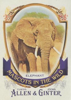 2016 Topps Allen & Ginter - Mascots In The Wild #MIW-8 Elephant Front