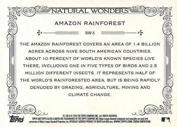2016 Topps Allen & Ginter - Natural Wonders #NW-5 Amazon Rainforest Back