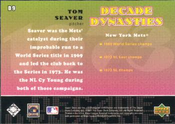 2001 Upper Deck Decade 1970's - Decade Dynasties #D9 Tom Seaver  Back