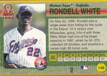 1999 Pacific Omega #148 Rondell White Back