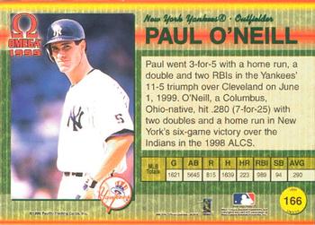 1999 Pacific Omega #166 Paul O'Neill Back