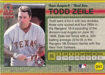 1999 Pacific Omega #241 Todd Zeile Back