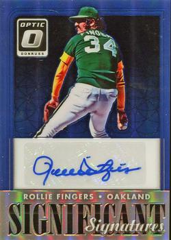 2016 Donruss Optic - Significant Signatures Blue #SSRF Rollie Fingers Front
