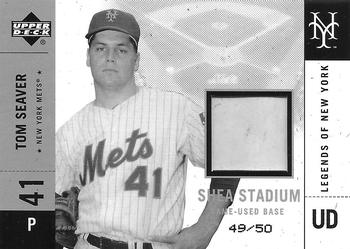 2001 Upper Deck Legends of New York - Game-Used Bases Silver #SSTS Tom Seaver  Front