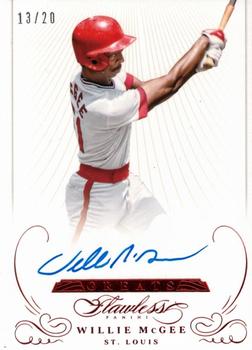 2016 Panini Flawless - Greats Autographs Ruby #GA-WM Willie McGee Front