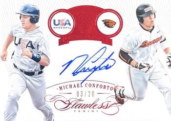 2016 Panini Flawless - Transitions Ruby #T-MC Michael Conforto Front